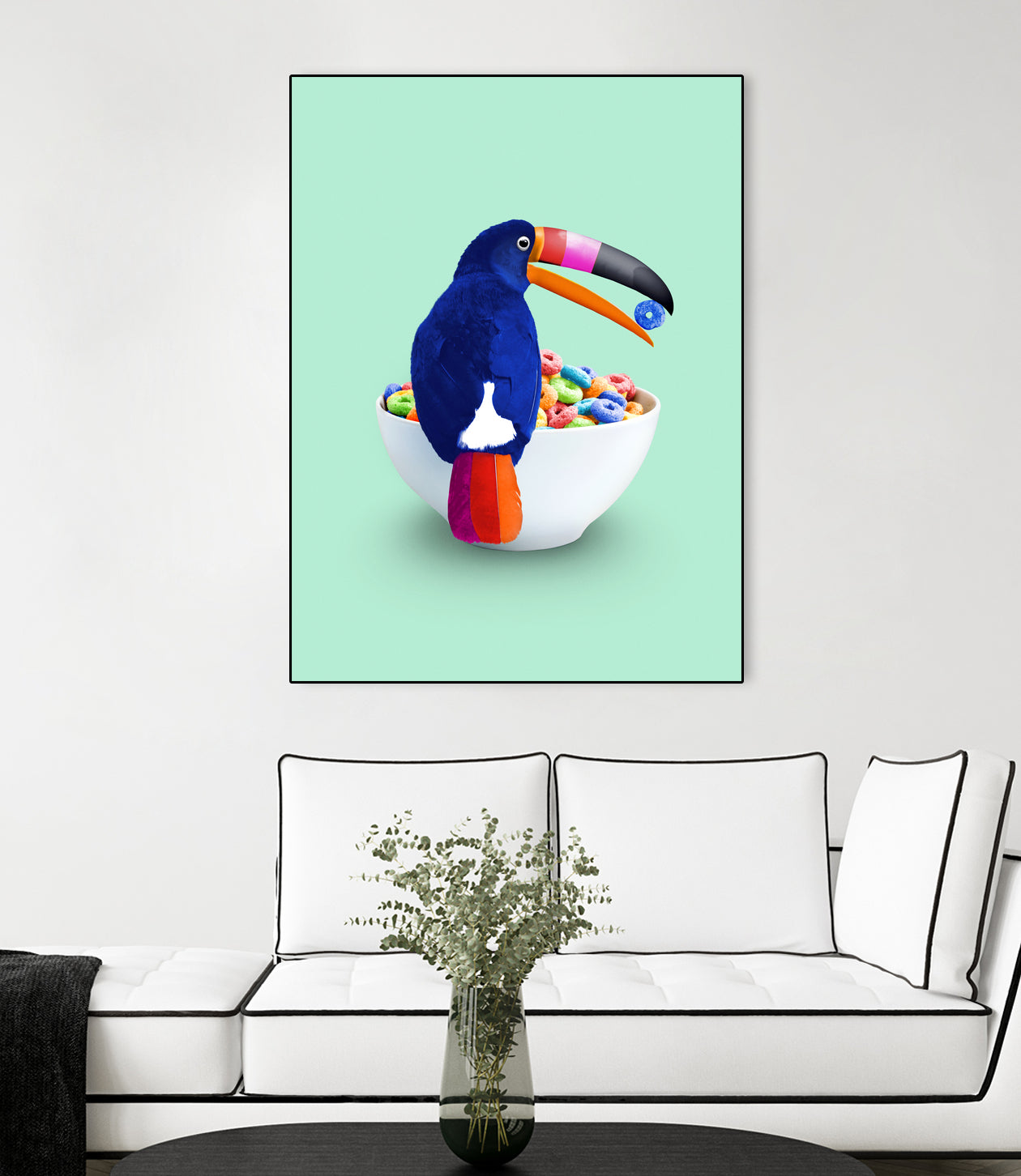 CEREAL TOUCAN by Jonas Loose on GIANT ART - green 3d art