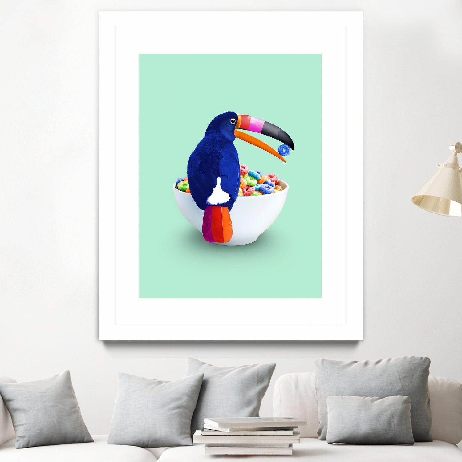 CEREAL TOUCAN by Jonas Loose on GIANT ART - green 3d art