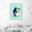 CEREAL TOUCAN by Jonas Loose on GIANT ART - green 3d art