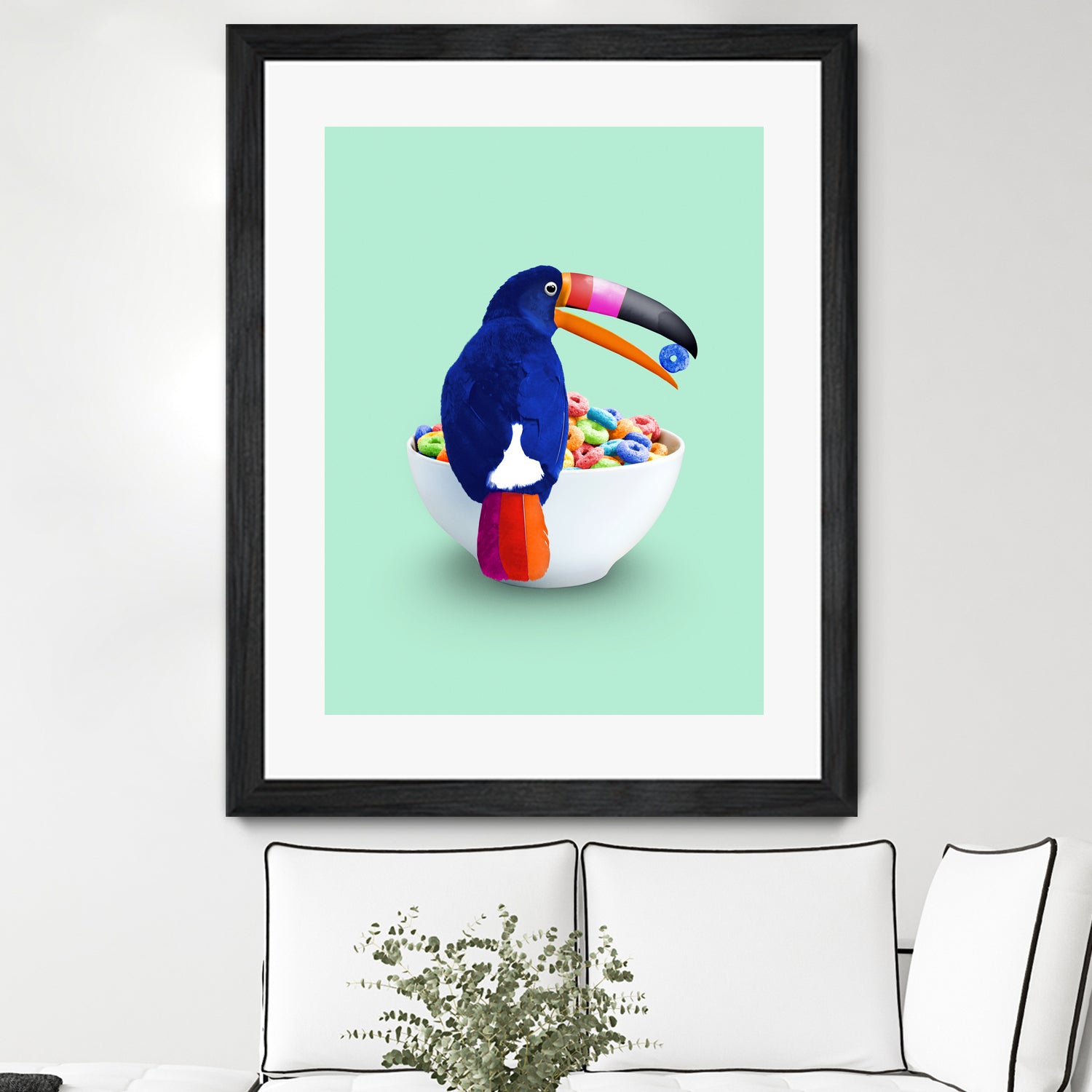 CEREAL TOUCAN by Jonas Loose on GIANT ART - green 3d art