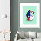 CEREAL TOUCAN by Jonas Loose on GIANT ART - green 3d art