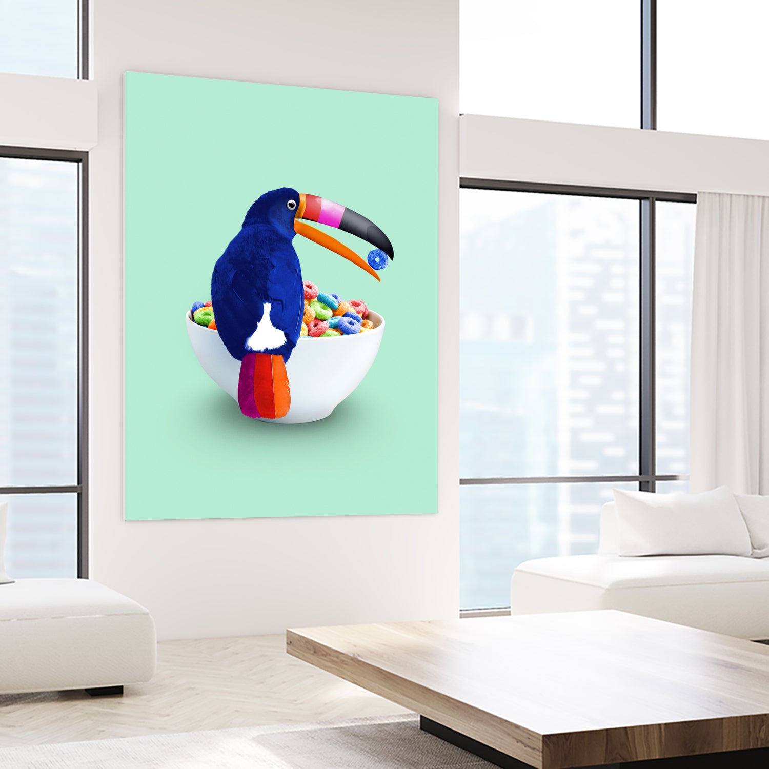 CEREAL TOUCAN by Jonas Loose on GIANT ART - green 3d art