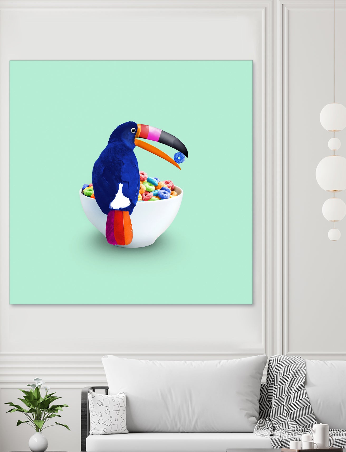 CEREAL TOUCAN by Jonas Loose on GIANT ART - green 3d art