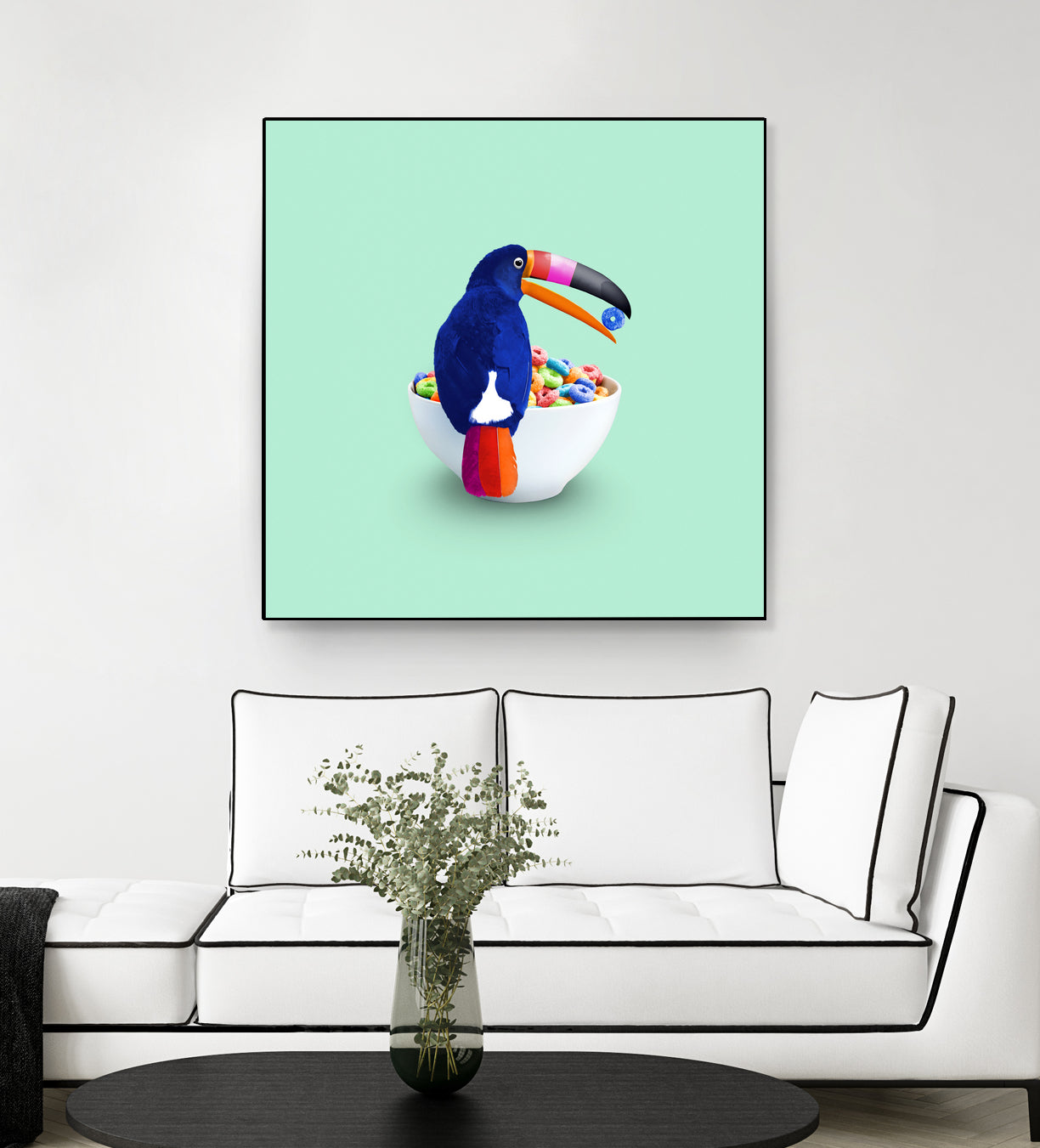 CEREAL TOUCAN by Jonas Loose on GIANT ART - green 3d art