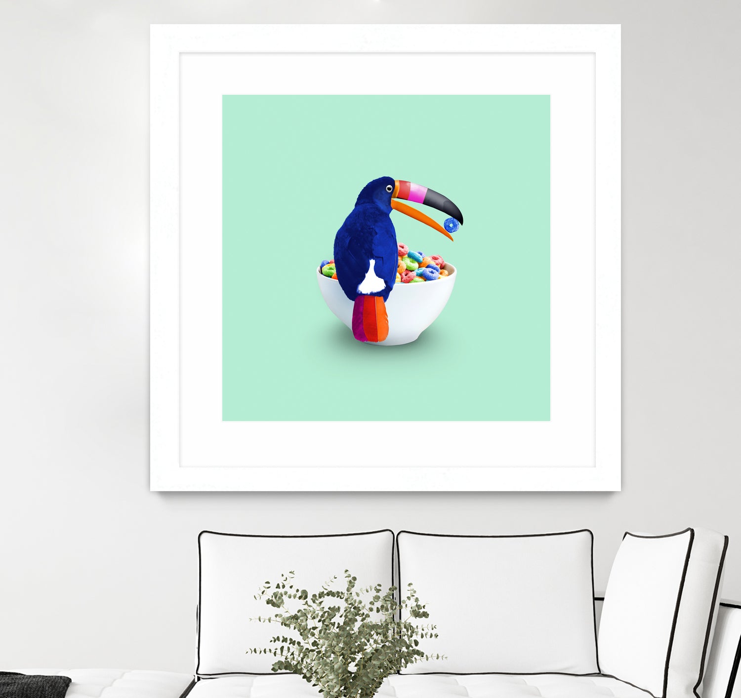 CEREAL TOUCAN by Jonas Loose on GIANT ART - green 3d art