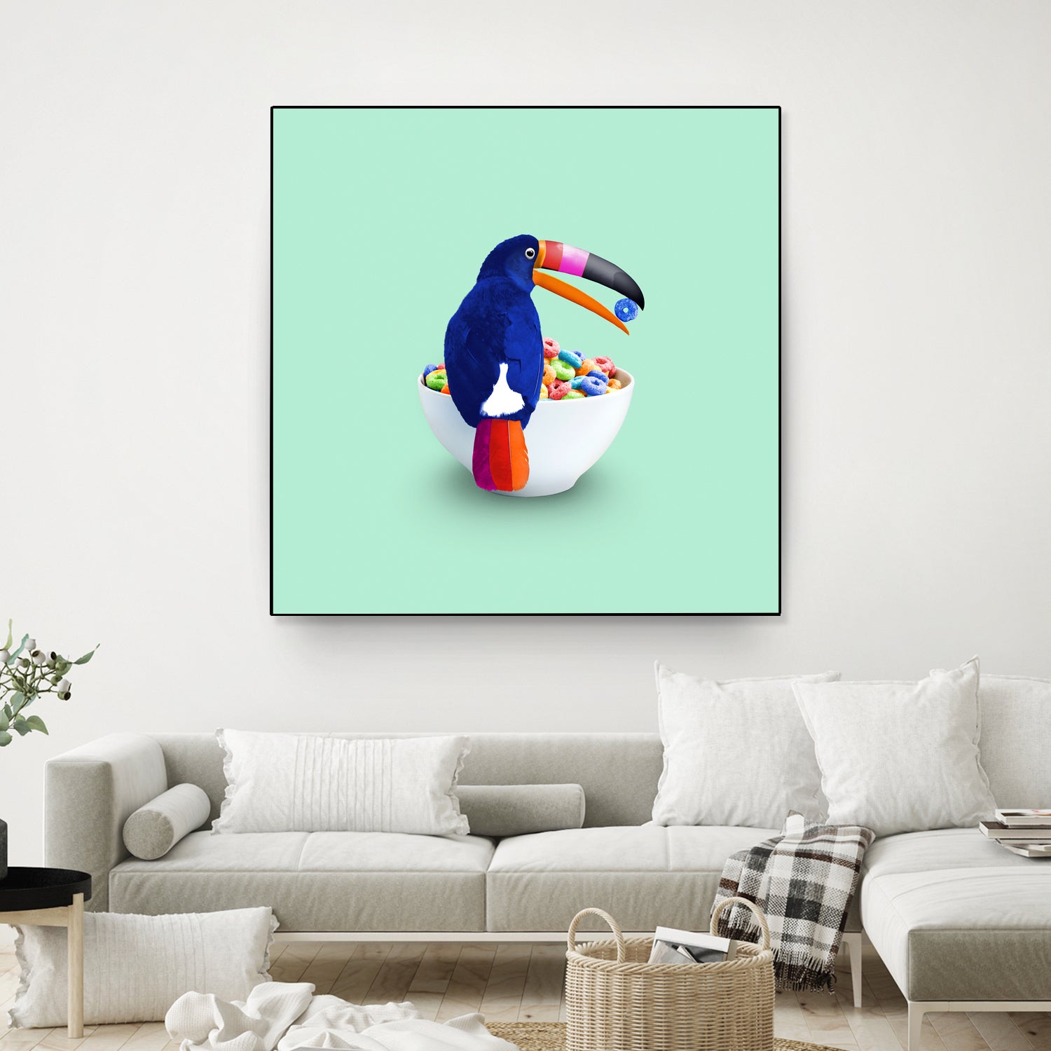 CEREAL TOUCAN by Jonas Loose on GIANT ART - green 3d art