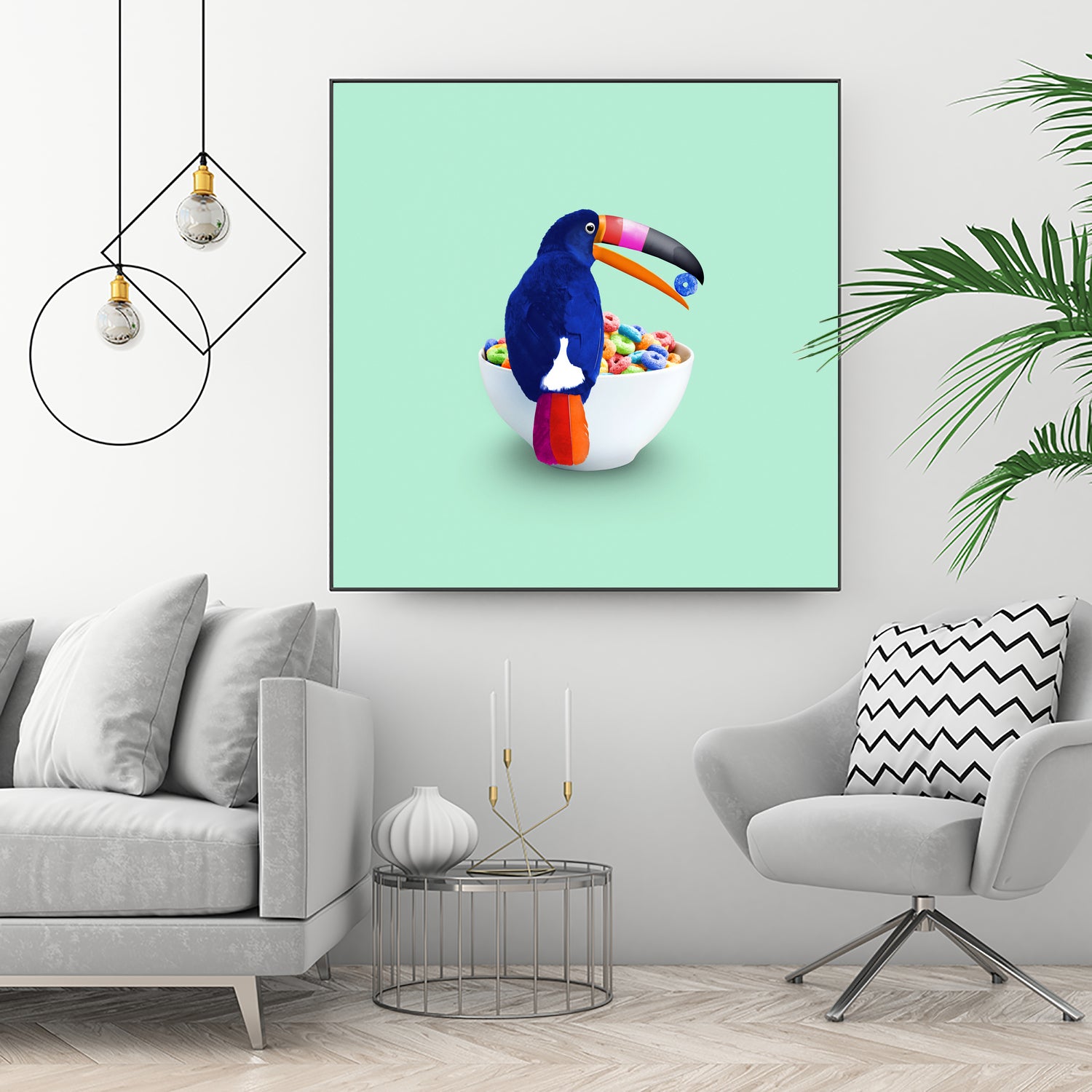 CEREAL TOUCAN by Jonas Loose on GIANT ART - green 3d art