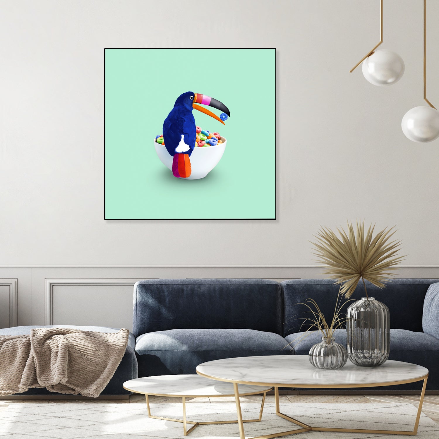 CEREAL TOUCAN by Jonas Loose on GIANT ART - green 3d art