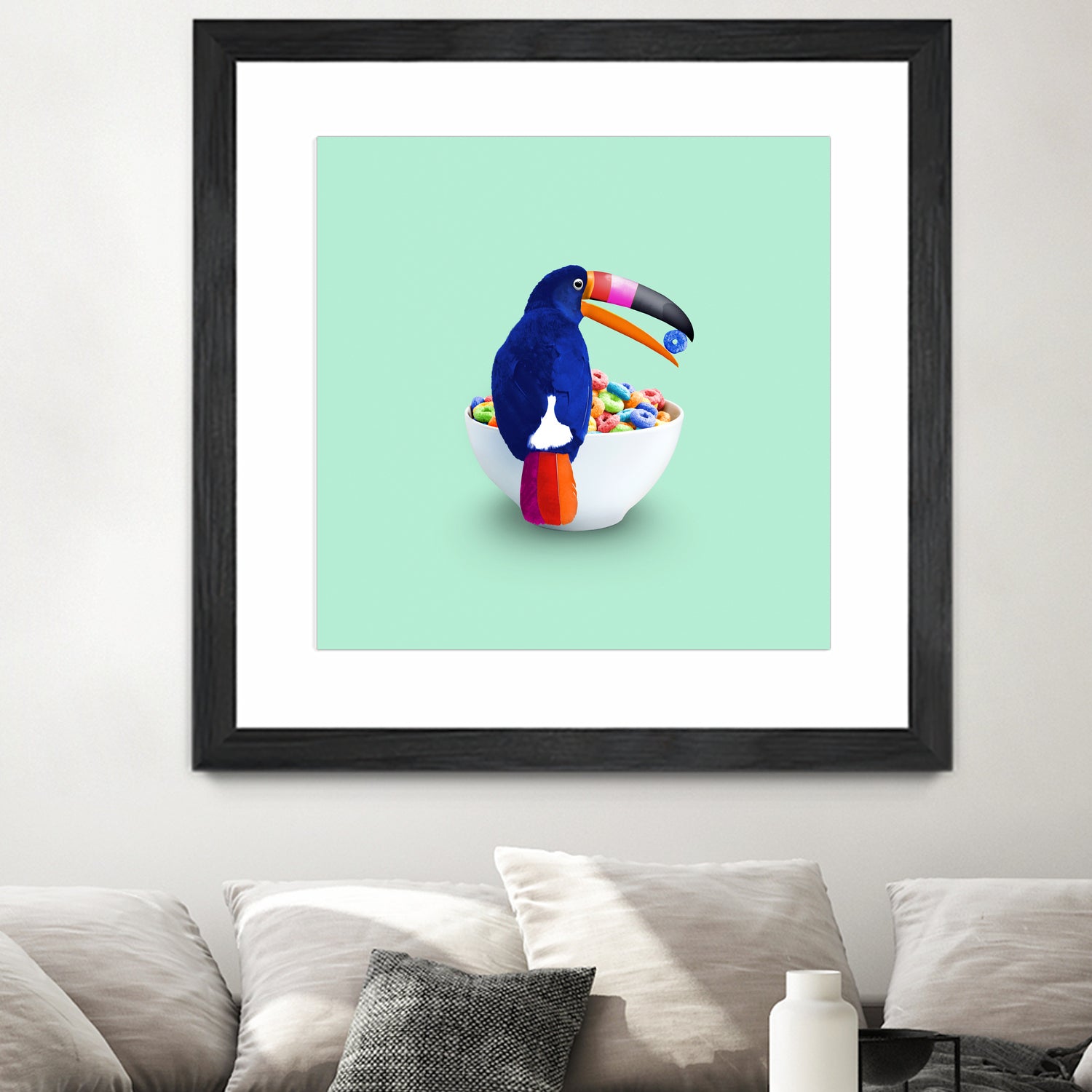 CEREAL TOUCAN by Jonas Loose on GIANT ART - green 3d art