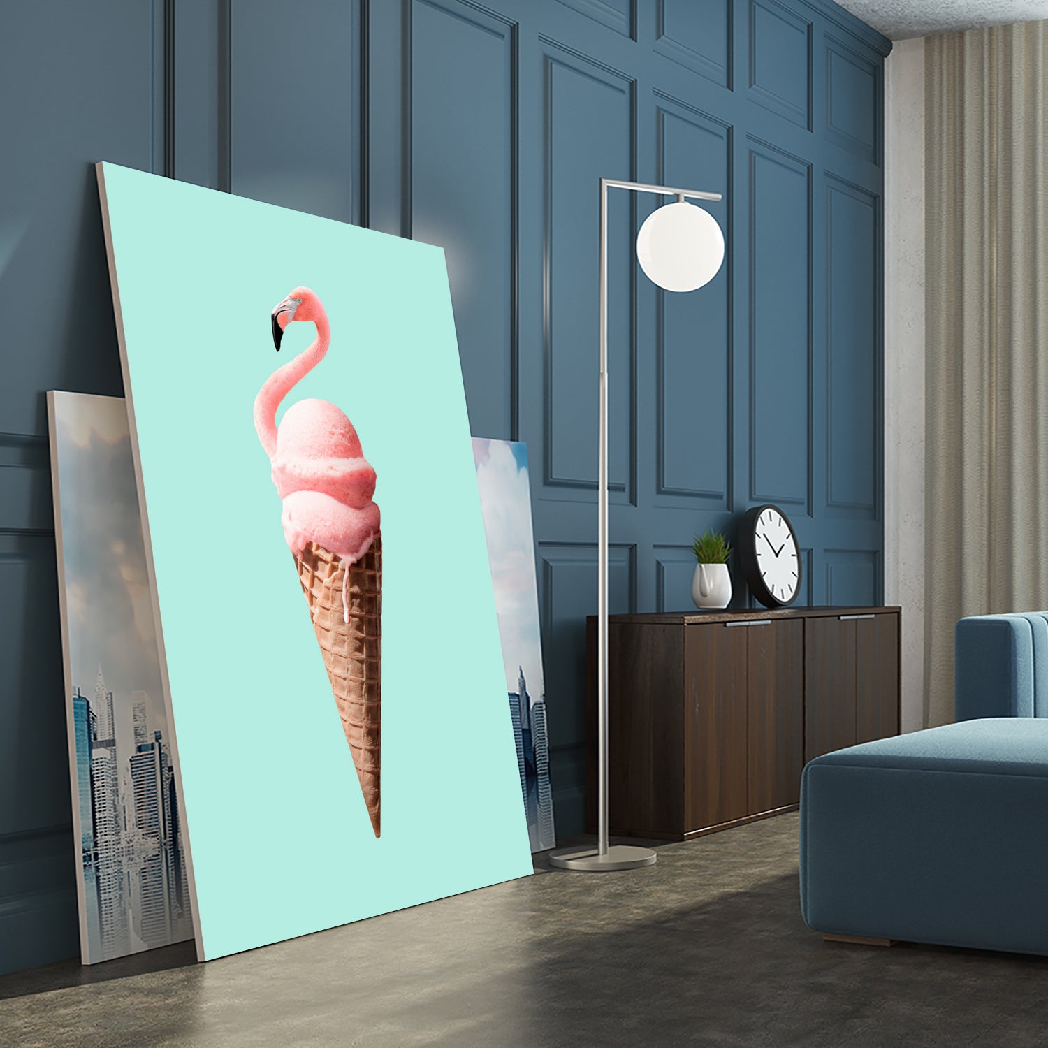 FLAMINGO CONE by Jonas Loose on GIANT ART - pink photo manipulation