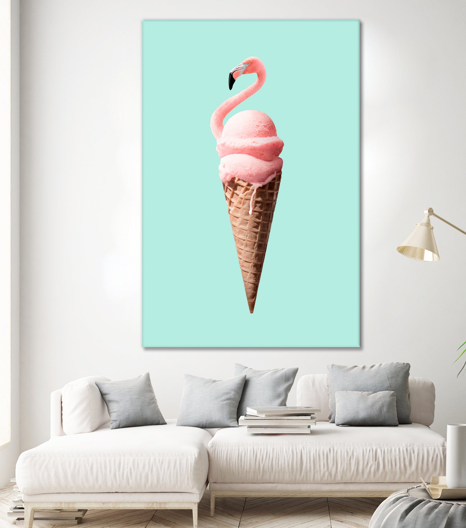 FLAMINGO CONE by Jonas Loose on GIANT ART - pink photo manipulation