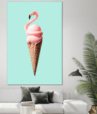 FLAMINGO CONE by Jonas Loose on GIANT ART - pink photo manipulation