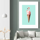 FLAMINGO CONE by Jonas Loose on GIANT ART - pink photo manipulation