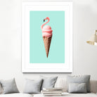 FLAMINGO CONE by Jonas Loose on GIANT ART - pink photo manipulation