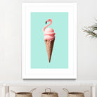 FLAMINGO CONE by Jonas Loose on GIANT ART - pink photo manipulation