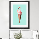 FLAMINGO CONE by Jonas Loose on GIANT ART - pink photo manipulation