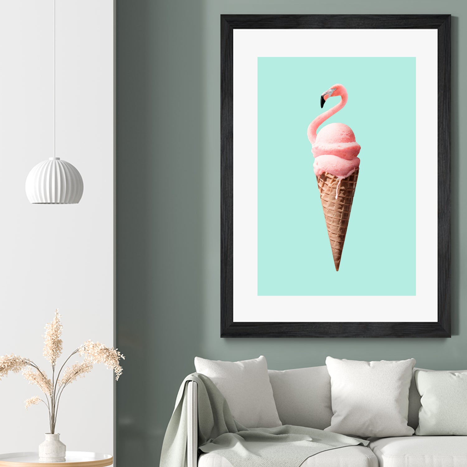 FLAMINGO CONE by Jonas Loose on GIANT ART - pink photo manipulation