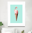 FLAMINGO CONE by Jonas Loose on GIANT ART - pink photo manipulation