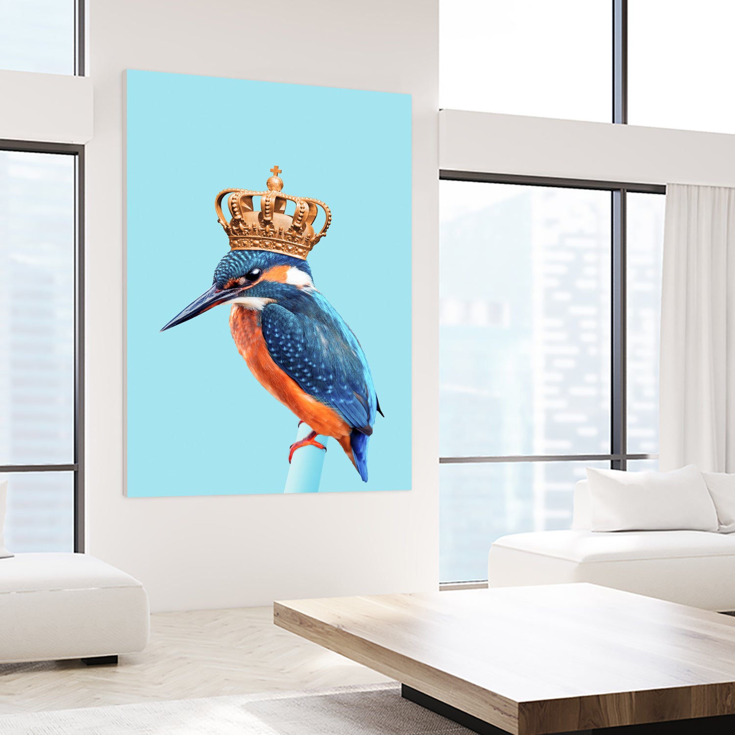 KINGFISHER by Jonas Loose on GIANT ART - blue photo manipulation