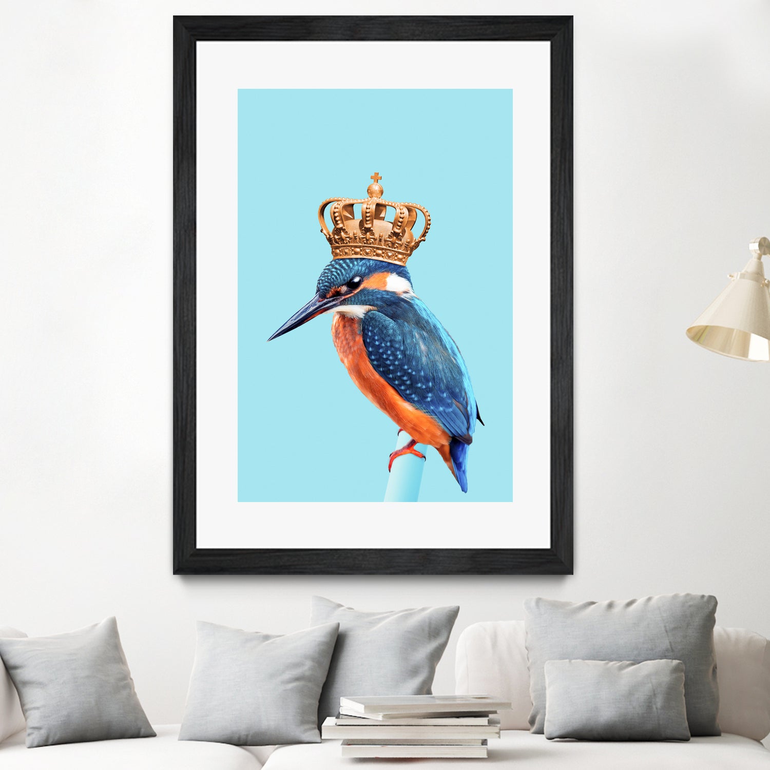 KINGFISHER by Jonas Loose on GIANT ART - blue photo manipulation