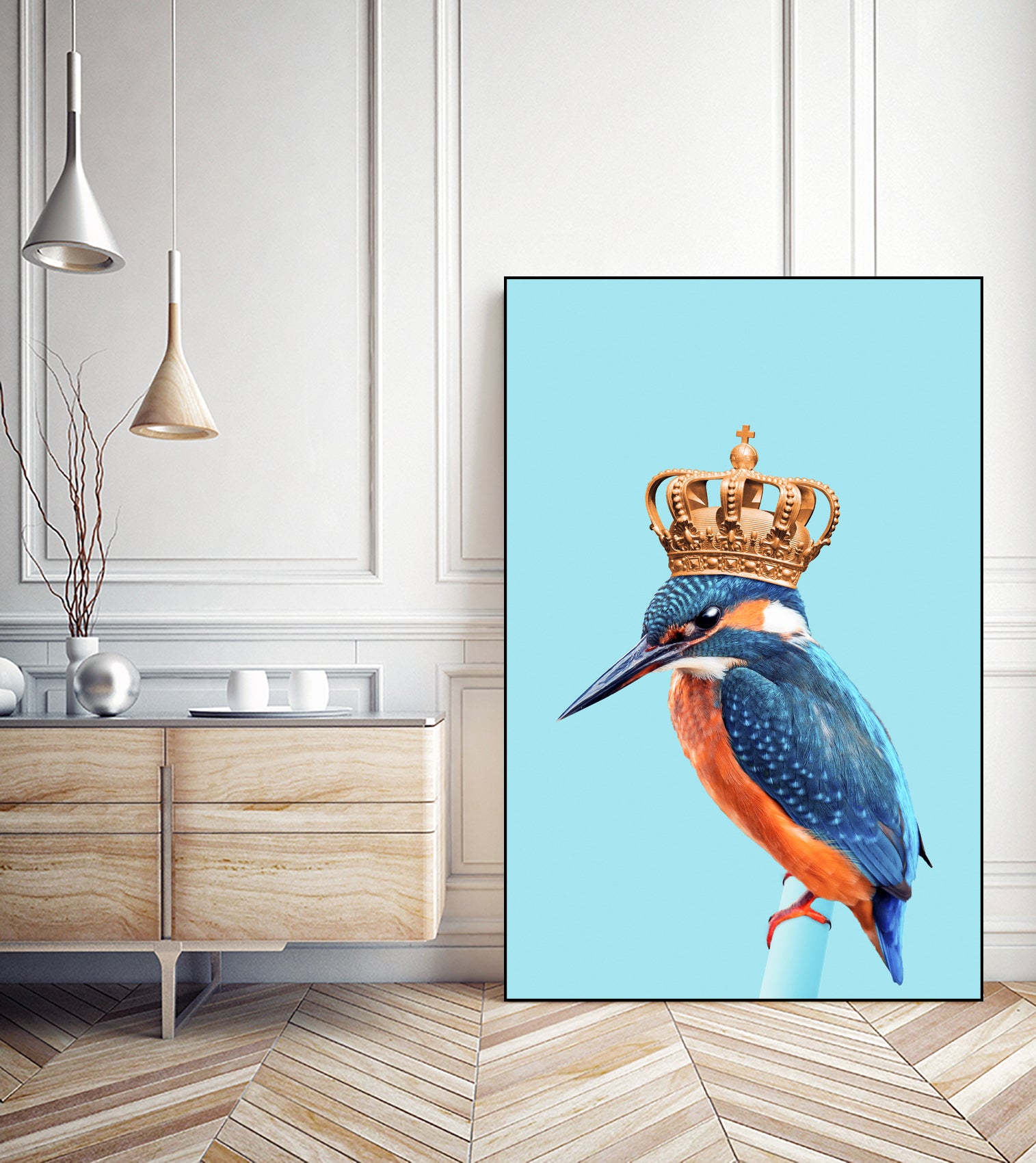 KINGFISHER by Jonas Loose on GIANT ART - blue photo manipulation