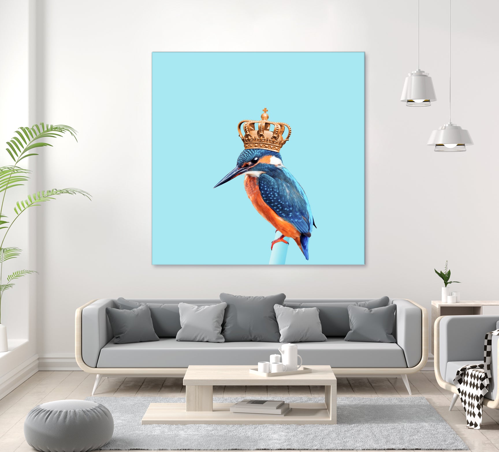 KINGFISHER by Jonas Loose on GIANT ART - blue photo manipulation