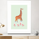 ROLLERSKATING GIRAFFE by Jonas Loose on GIANT ART - green photo manipulation