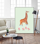 ROLLERSKATING GIRAFFE by Jonas Loose on GIANT ART - green photo manipulation