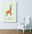 ROLLERSKATING GIRAFFE by Jonas Loose on GIANT ART - green photo manipulation