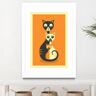 3 Cats by Jazzberry Blue on GIANT ART - orange vector illustration