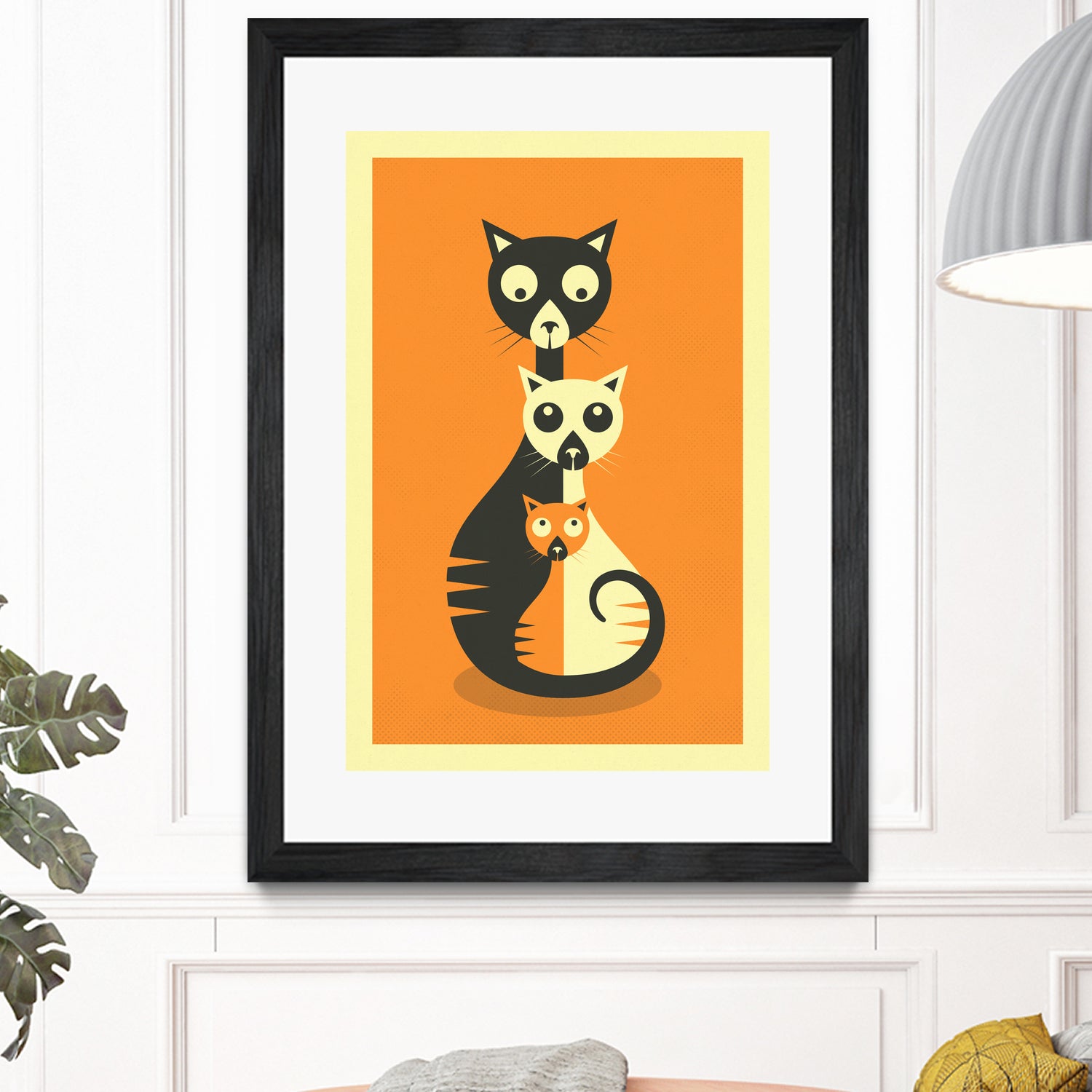 3 Cats by Jazzberry Blue on GIANT ART - orange vector illustration