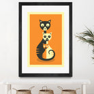 3 Cats by Jazzberry Blue on GIANT ART - orange vector illustration