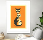 3 Cats by Jazzberry Blue on GIANT ART - orange vector illustration