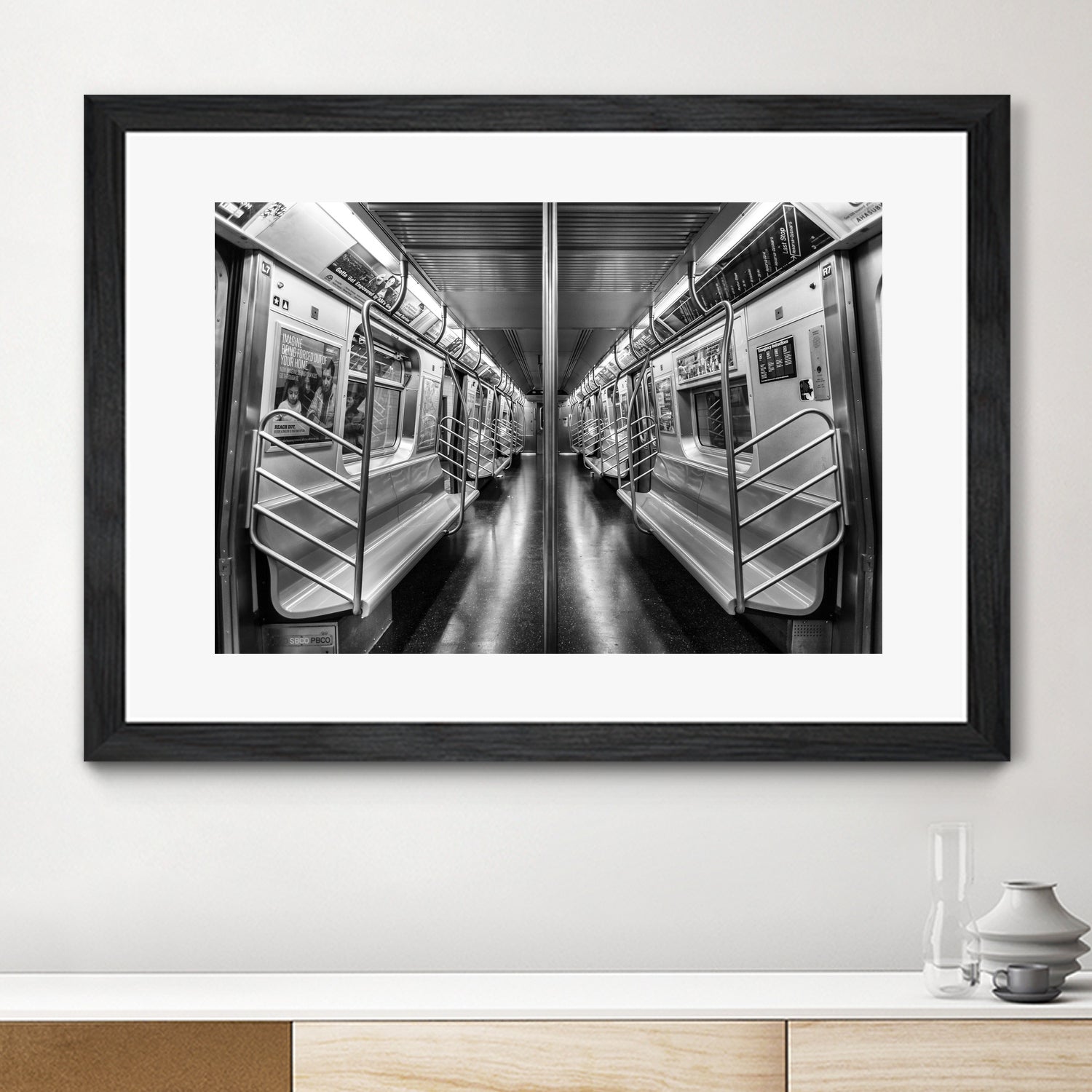 NYC subway N train by Jianfeng Chen on GIANT ART - black photo manipulation