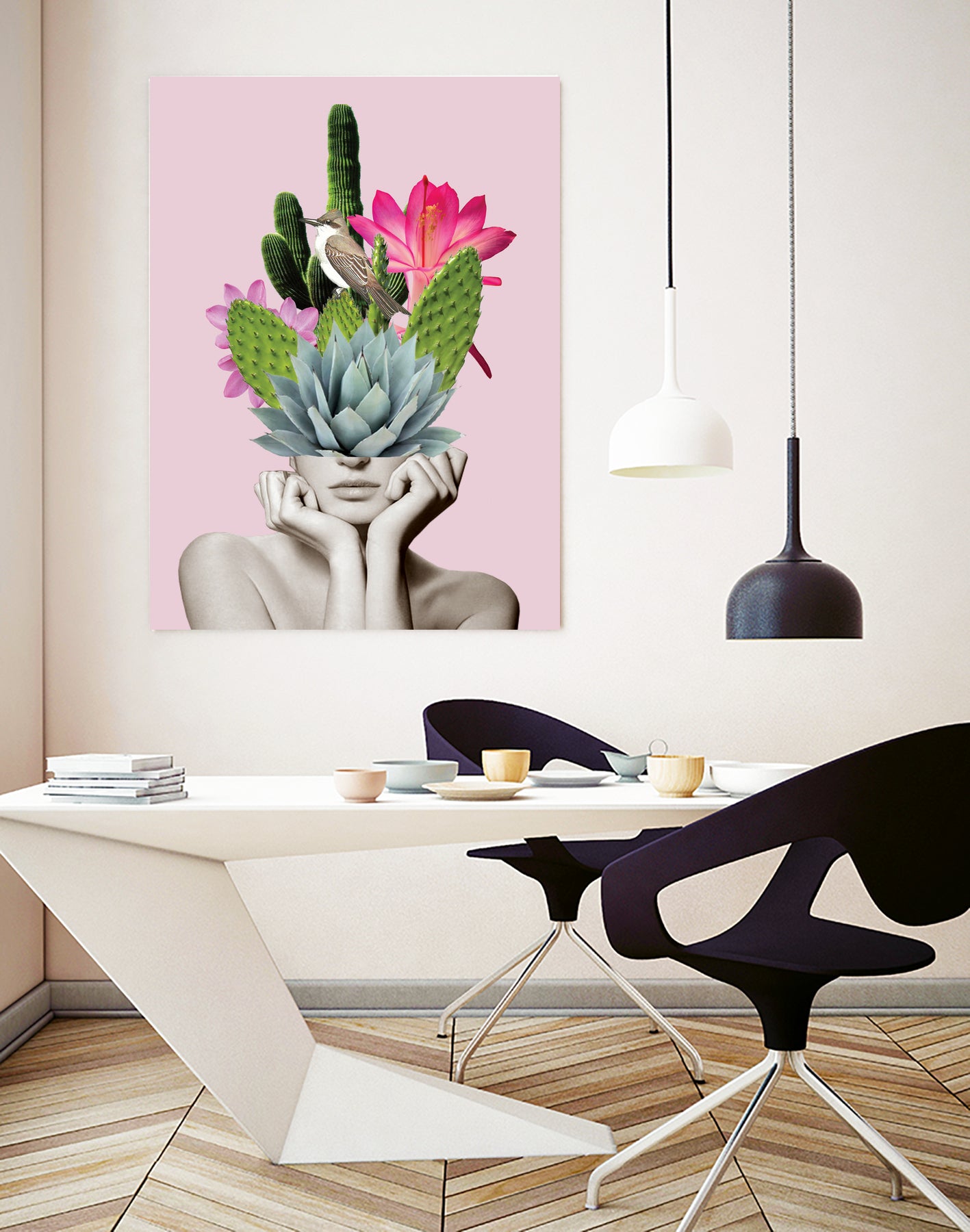 Cactus Lady by dada22 . on GIANT ART - pink photo illustration