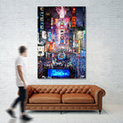 New York City - Times Square by Rafael Salazar on GIANT ART - blue digital painting