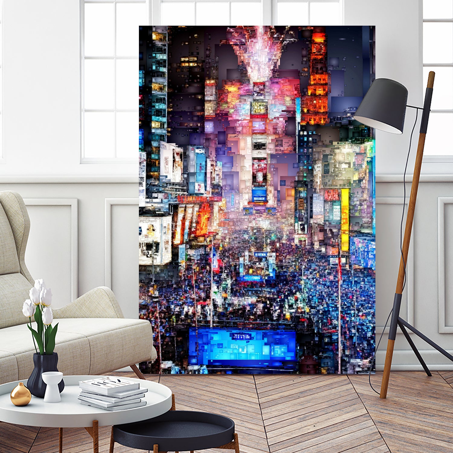 New York City - Times Square by Rafael Salazar on GIANT ART - blue digital painting