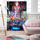 New York City - Times Square by Rafael Salazar on GIANT ART - blue digital painting