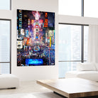 New York City - Times Square by Rafael Salazar on GIANT ART - blue digital painting