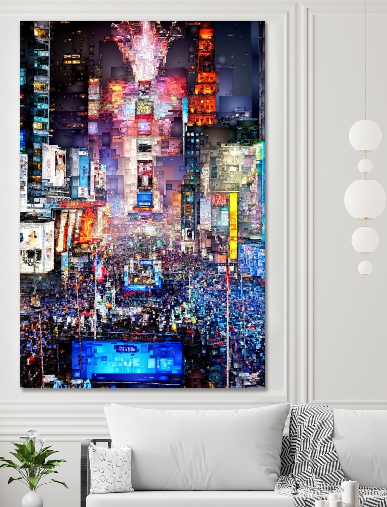 New York City - Times Square by Rafael Salazar on GIANT ART - blue digital painting