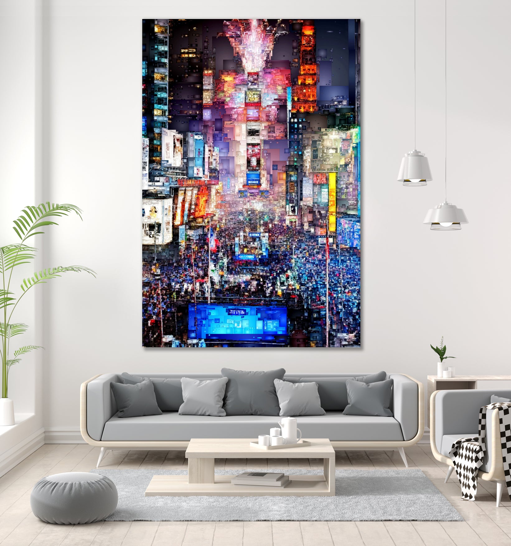 New York City - Times Square by Rafael Salazar on GIANT ART - blue digital painting