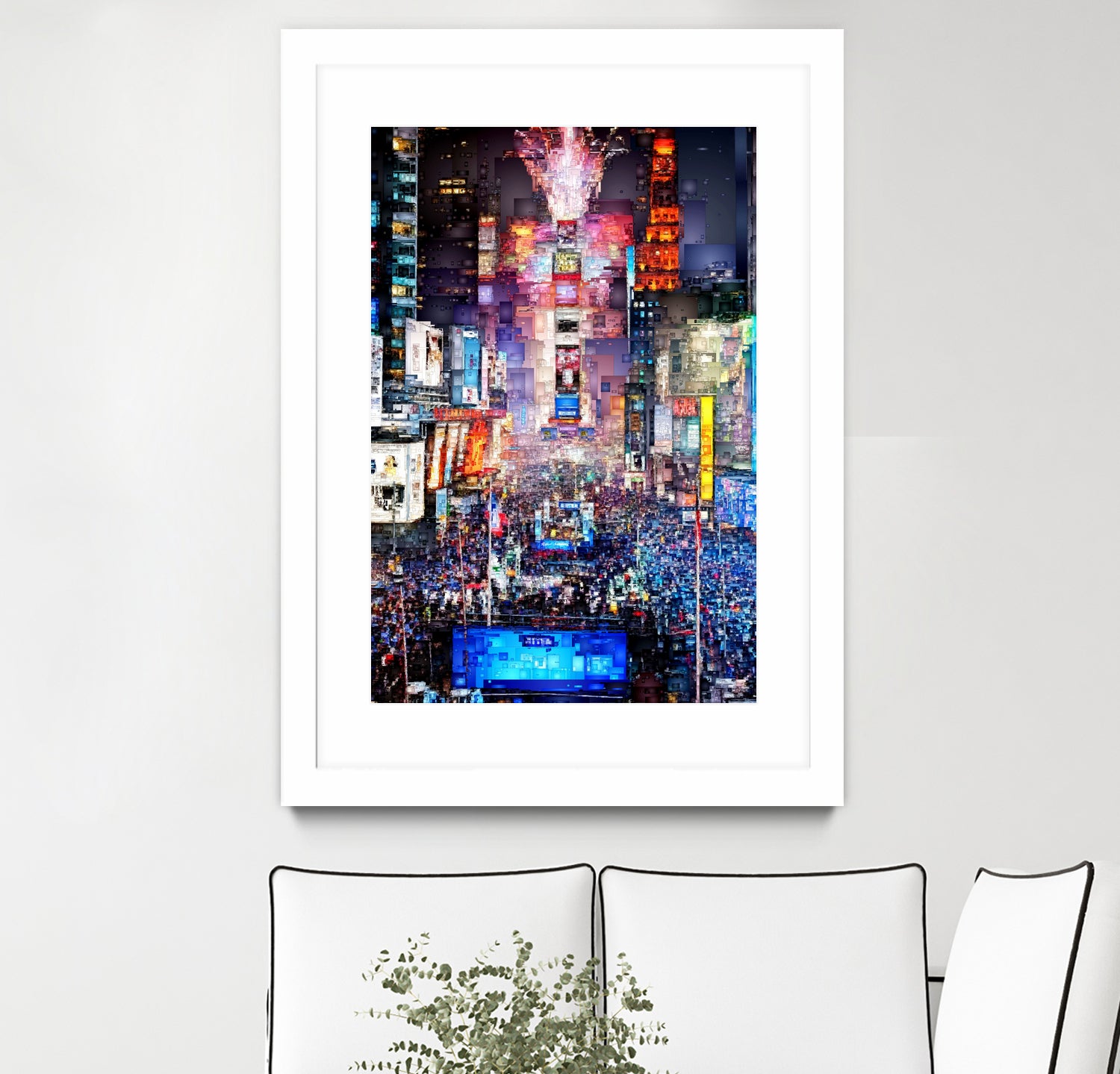 New York City - Times Square by Rafael Salazar on GIANT ART - blue digital painting