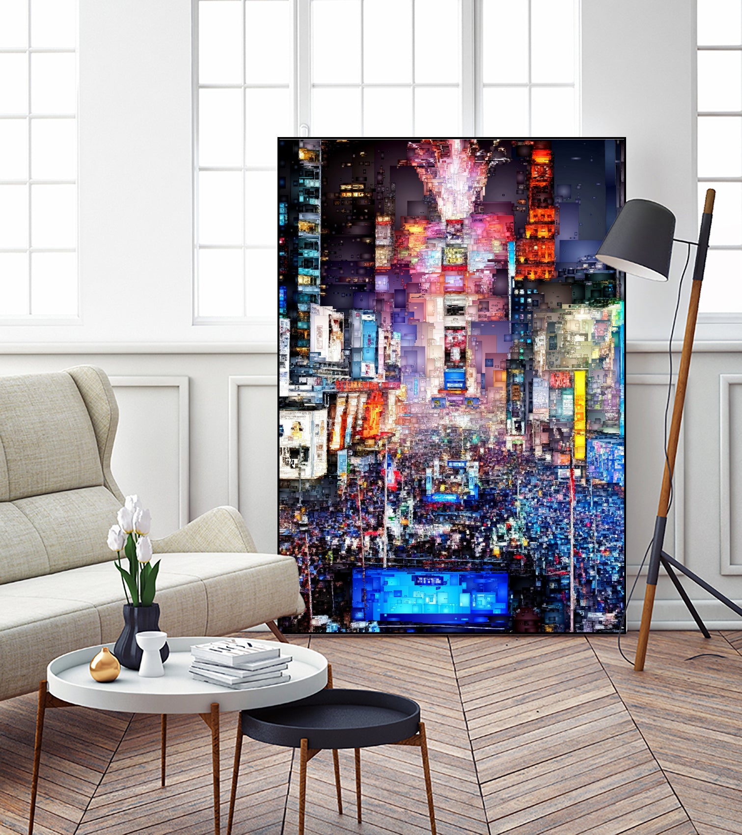 New York City - Times Square by Rafael Salazar on GIANT ART - blue digital painting