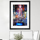 New York City - Times Square by Rafael Salazar on GIANT ART - blue digital painting