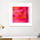 Abstract brushstrokes in pastel pinks and oranges by Mar Cantón on GIANT ART - white digital painting