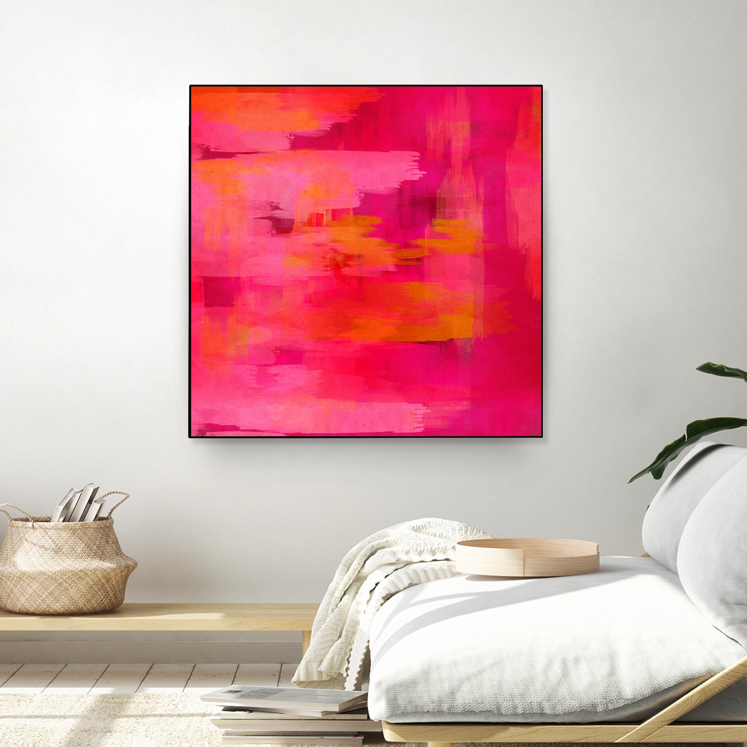 Abstract brushstrokes in pastel pinks and oranges by Mar Cantón on GIANT ART - white digital painting