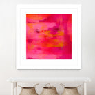 Abstract brushstrokes in pastel pinks and oranges by Mar Cantón on GIANT ART - white digital painting