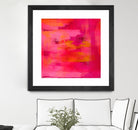 Abstract brushstrokes in pastel pinks and oranges by Mar Cantón on GIANT ART - white digital painting