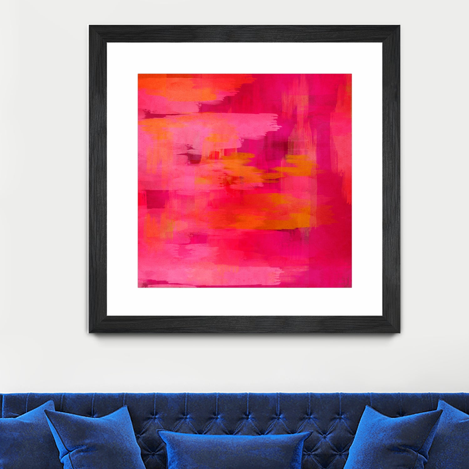 Abstract brushstrokes in pastel pinks and oranges by Mar Cantón on GIANT ART - white digital painting