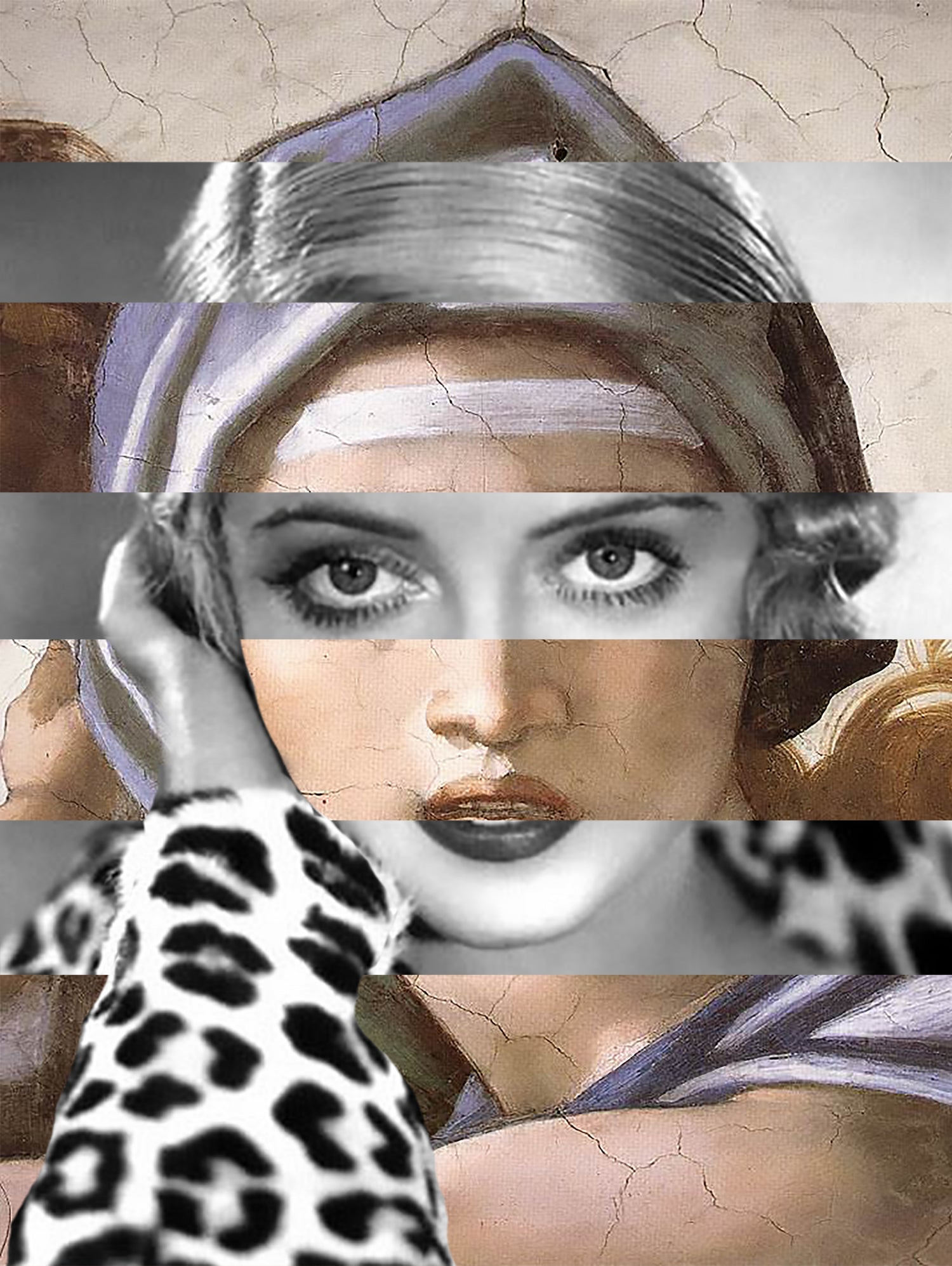 Michelangelo's Sibilla Delfica & Bette Davis by Luigi Tarini on GIANT ART - gray photo manipulation